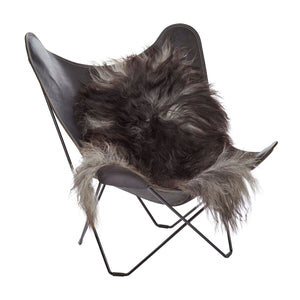 Icelandic Sheepskin | Long Wool | 47+ in Natural Grey Dark
