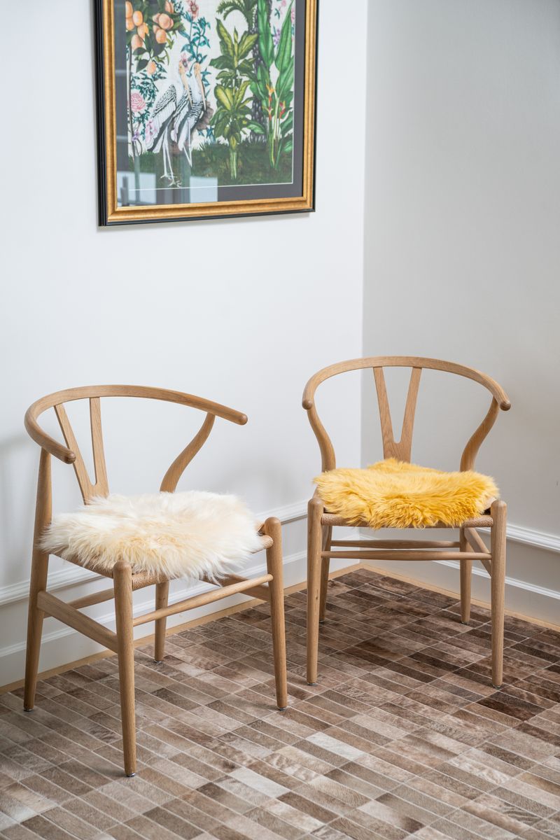 Long Wool Sheepskin Seat Cover Coral Lantana