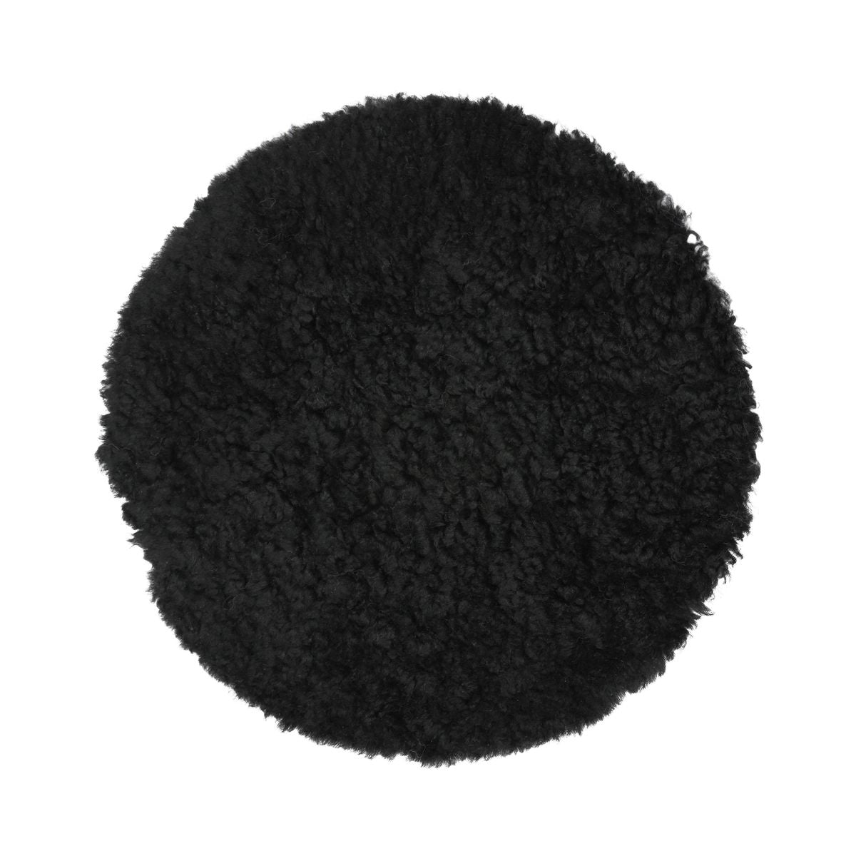 Short Wool Seat Cover | New Zealand | Round Black