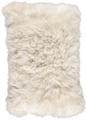 Long-Wool Sheepskin Cushion | 16x24 in Linen