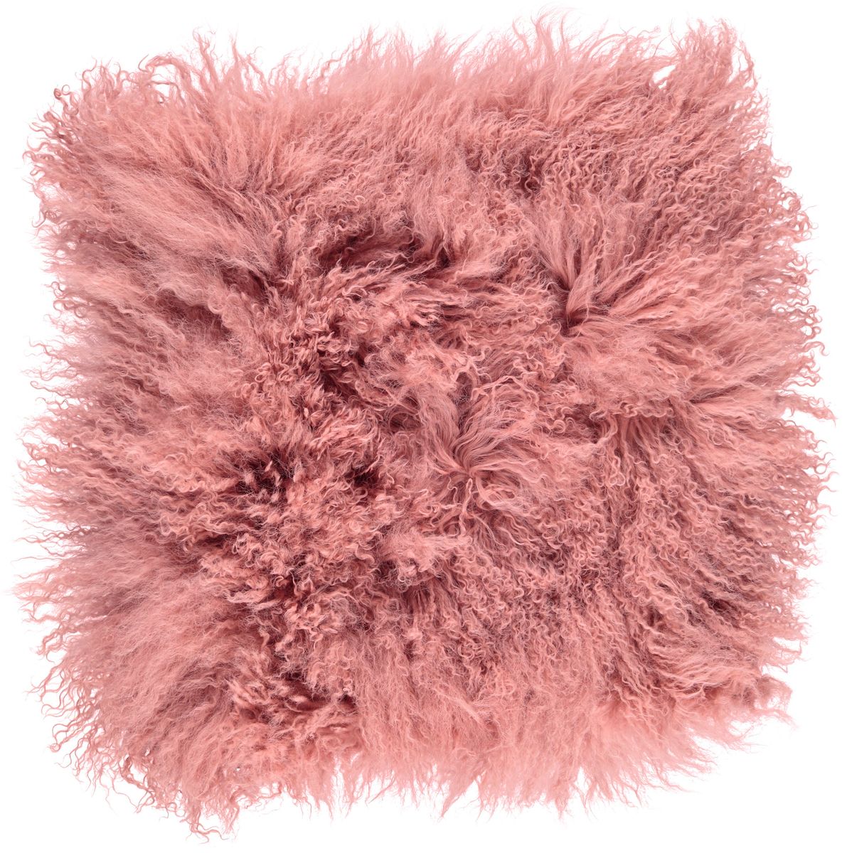Curly Cushion | 16x16 in Old Rose