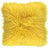 Sheepskin Cushion | Tibet | 16x16 in Mustard Yellow