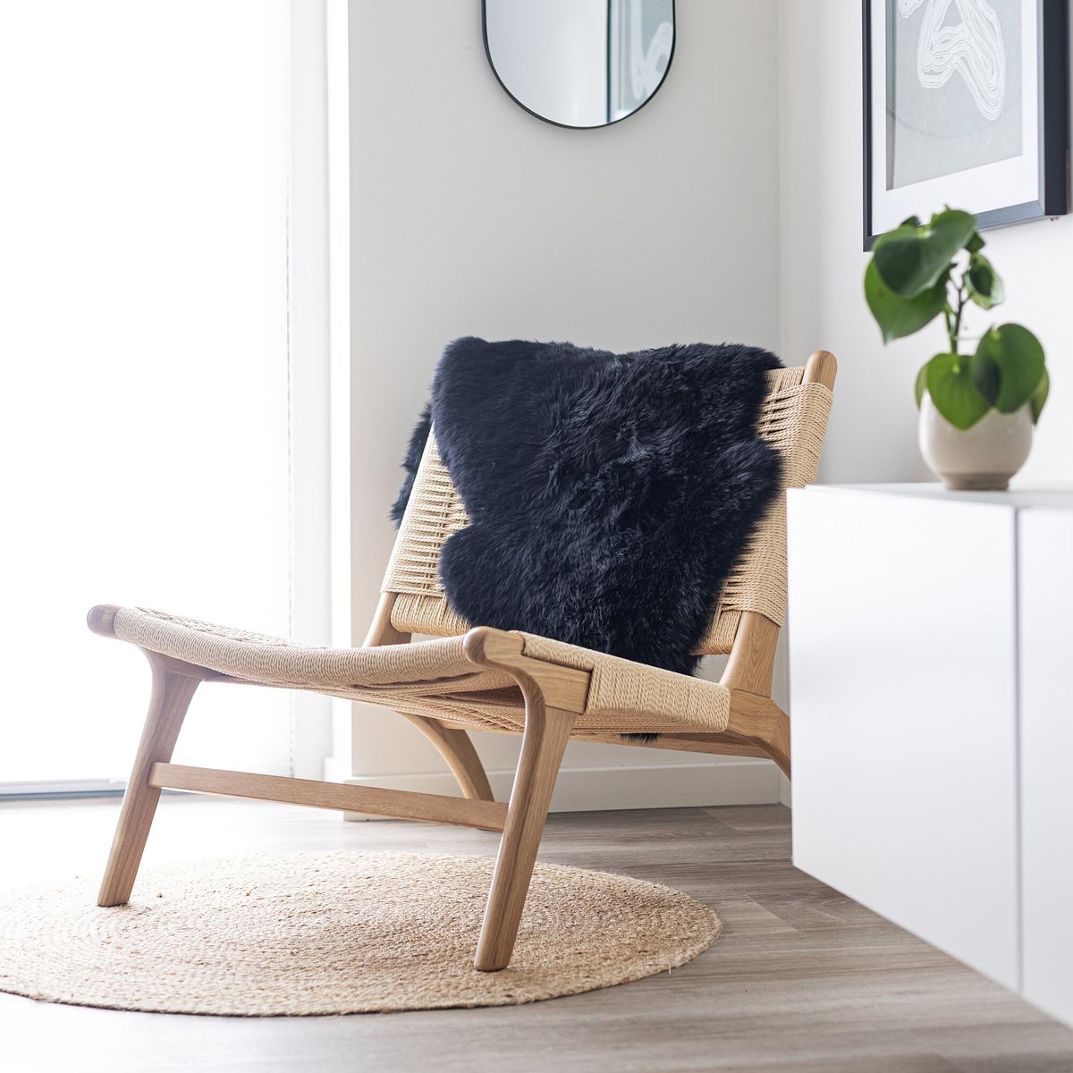 Black Merino Sheepskin | New Zealand | approx. 35x24 in