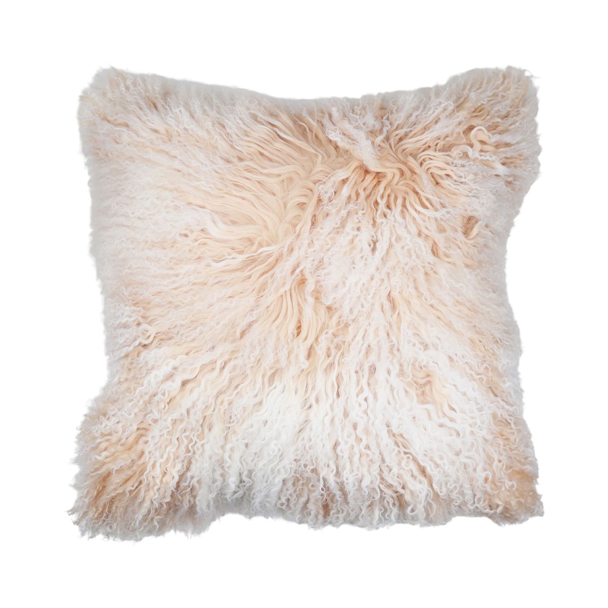 Sheepskin Cushion | Tibet | 20x20 in Arctic Sunrise