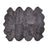 New Zealand Sheepskin | Short Curly Wool | Rug 180x214 cm Anthracite