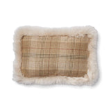 Wool Cushion Rectangular | Doublesided | LW trim | 34x52 cm Sand-Beige/Pearl