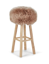 Long Wool Stool Cover Warm Sand