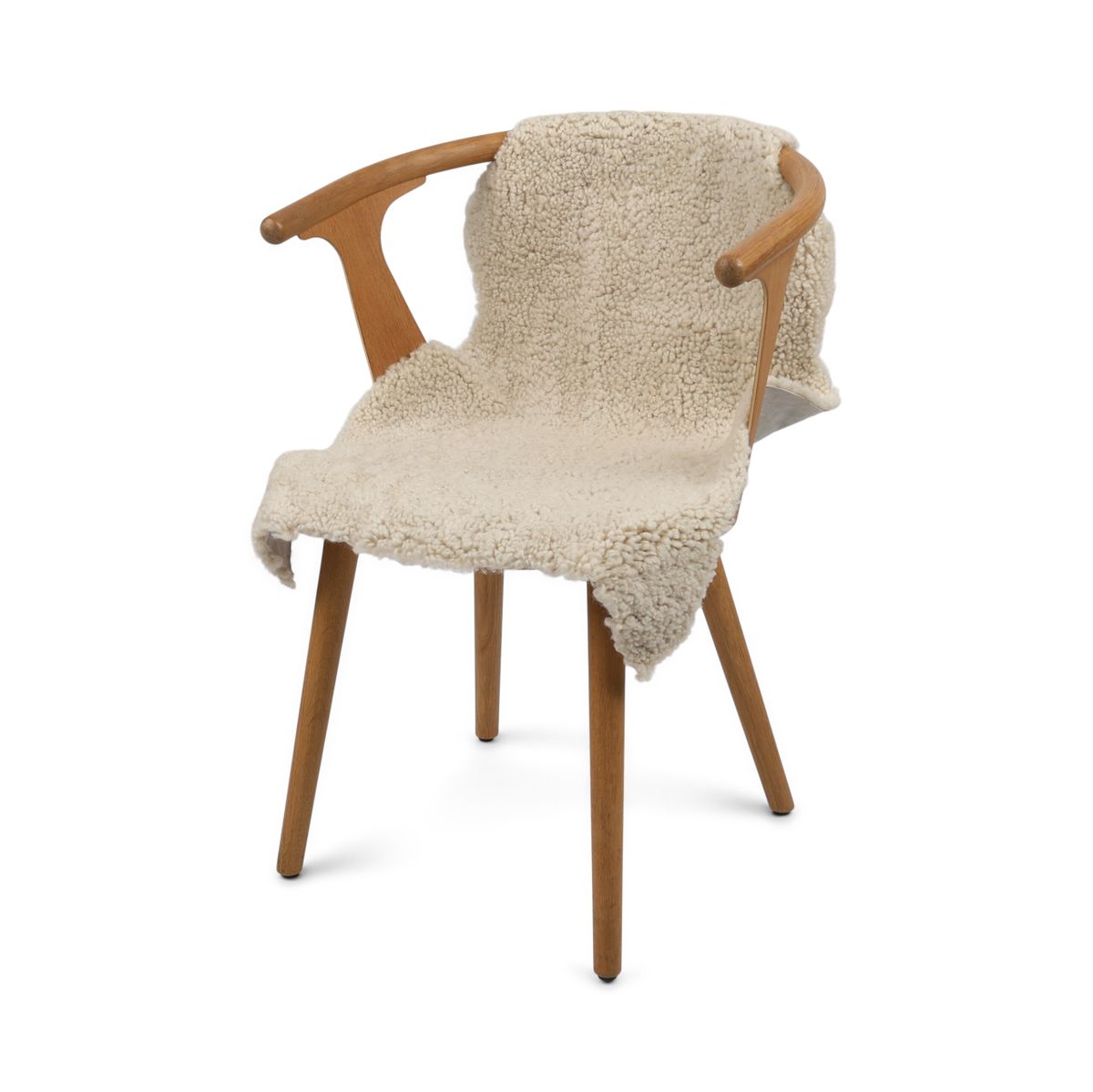 Short Wool Curly Sheepskin 39 in Moon Light