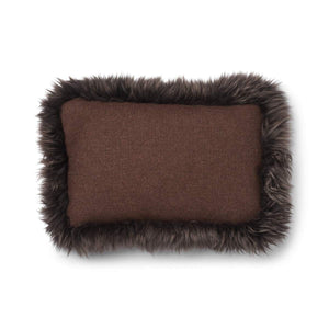 Wool Cushion | LW trim | 20x20 in | 13x20 in Brown/Walnut