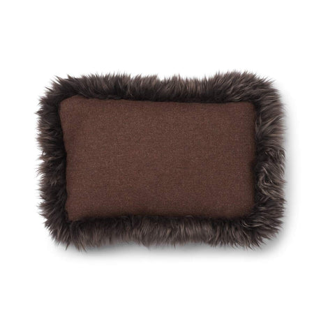 Wool Cushion | LW trim | 20x20 in | 13x20 in Brown/Walnut