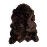 Long Wool Sheepskin Rug 104x150 cm Chocolate