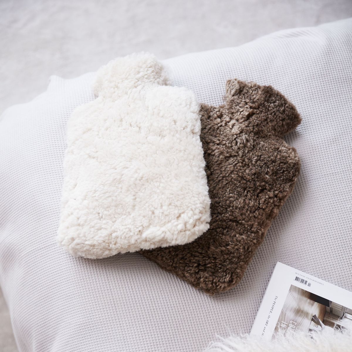 Sheepskin Hot Water Bottle Anthracite