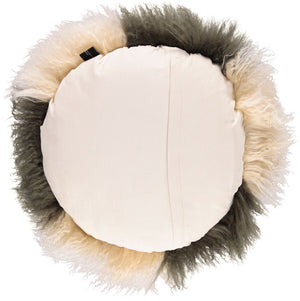 Curly Cake Cushion | D15 in | 18 in | 24 in Arctic Sunrise/Hedge Green