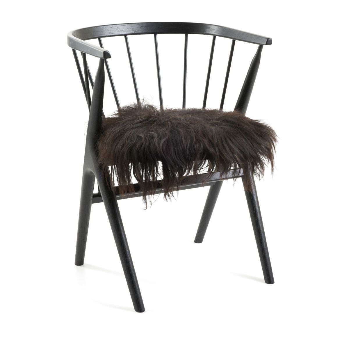 Long Wool Sheepskin Seat Cover Blacky