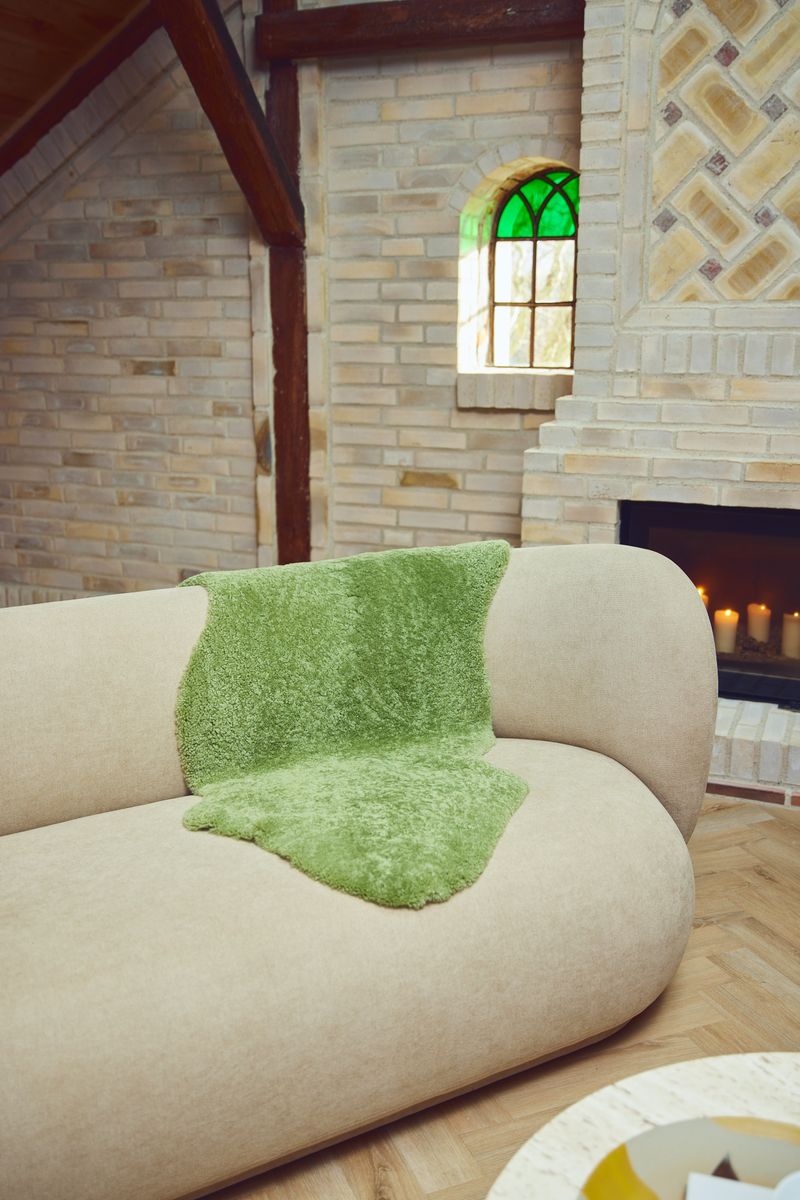 New Zealand Sheepskin | Short Curly Wool Sage Green