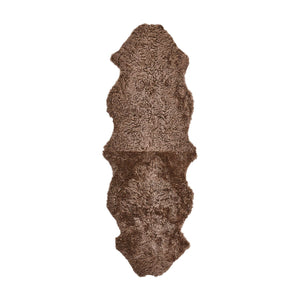  Double Sheepskin Rug | New Zealand | Short Wool curly Taupe