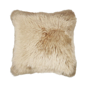 Sheepskin Cushion | Long Wool | New Zealand | Square Warm Sand