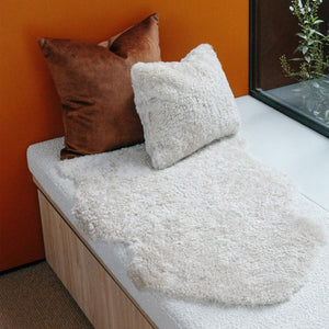 Short Wool Merino Sheepskin Rug | Light Grey | 35 in (Bestseller) Light Grey