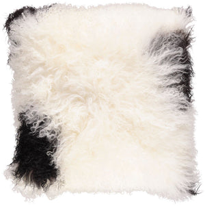Curly Cushion | 16x16 in White/Black/Mix