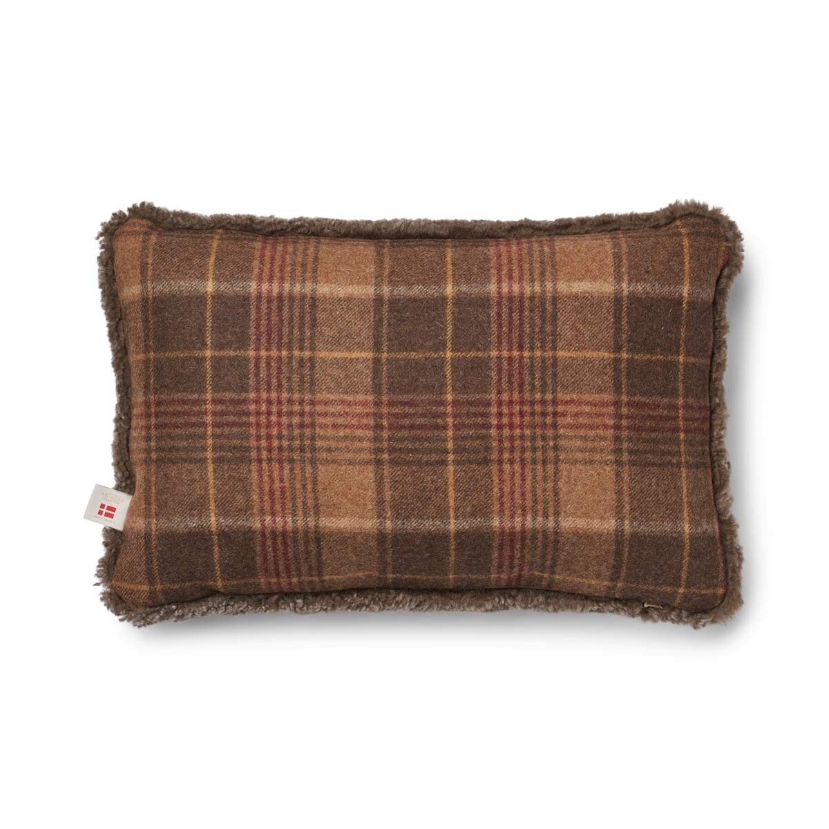 One Side Cushion | SW | 20x20 in | 13x20 in Cocoa-Dark Brown/Taupe