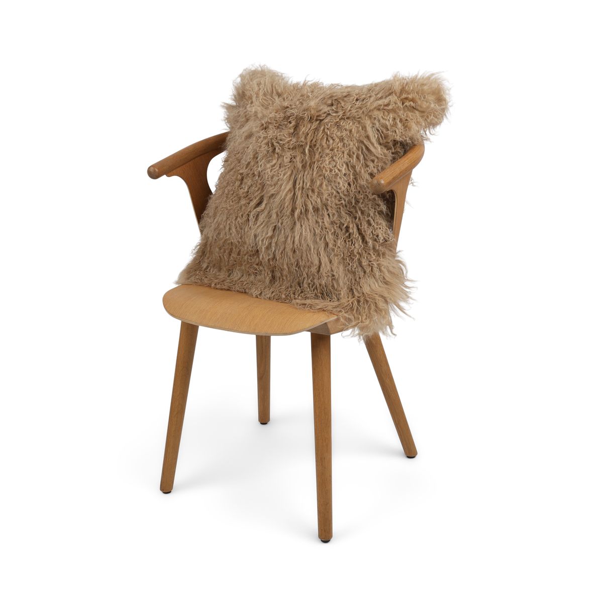 Sheepskin Cushion | Tibet | 20x20 in Sand Taupe