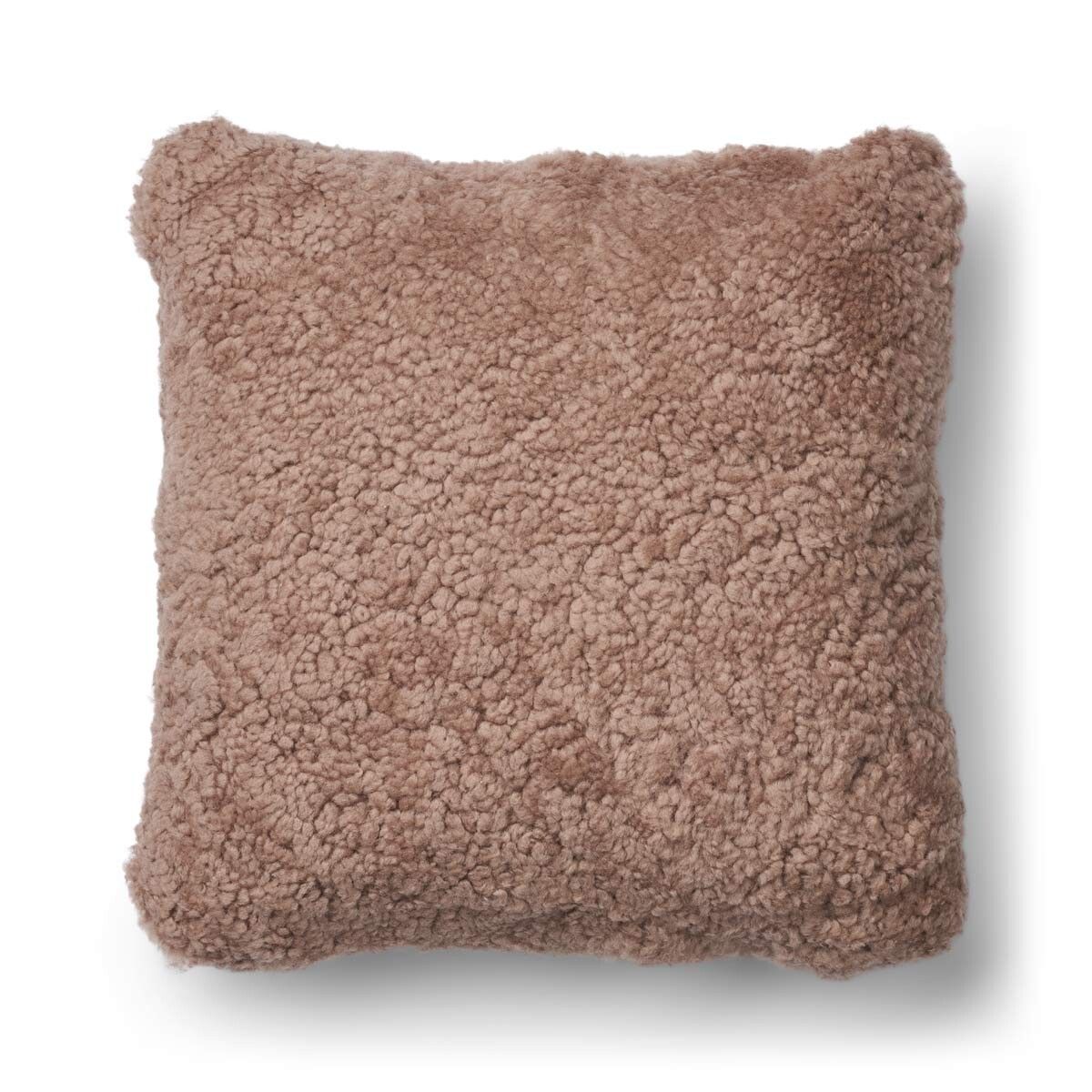 Short-Wool Sheepskin Cushion | Doublesided | 40x40 cm Stucco Sand