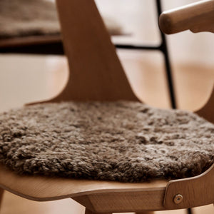 Short Wool Curly Sheepskin Seat Cover |D13 in Graphite