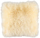 Long-Wool Sheepskin Cushion | 14x14 in Light Honey