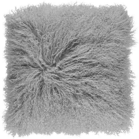 Curly Sheepskin Cushion | Doublesided | 56x56 cm Light Grey