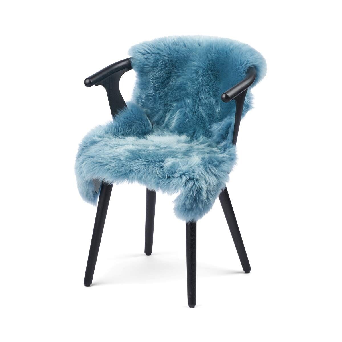 New Zealand Sheepskin | Long Wool | 39 in Smoke Blue