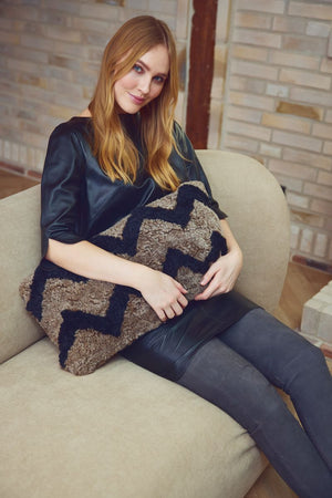 Short-Wool Sheepskin Cushion | Doublesided | 30x60 cm