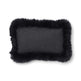 Wool Cushion | LW trim  | 34x52 cm Charcoal/Black