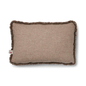 Short-Wool Sheepskin Cushion | 20x20 in | 13x20 in Beige/Taupe