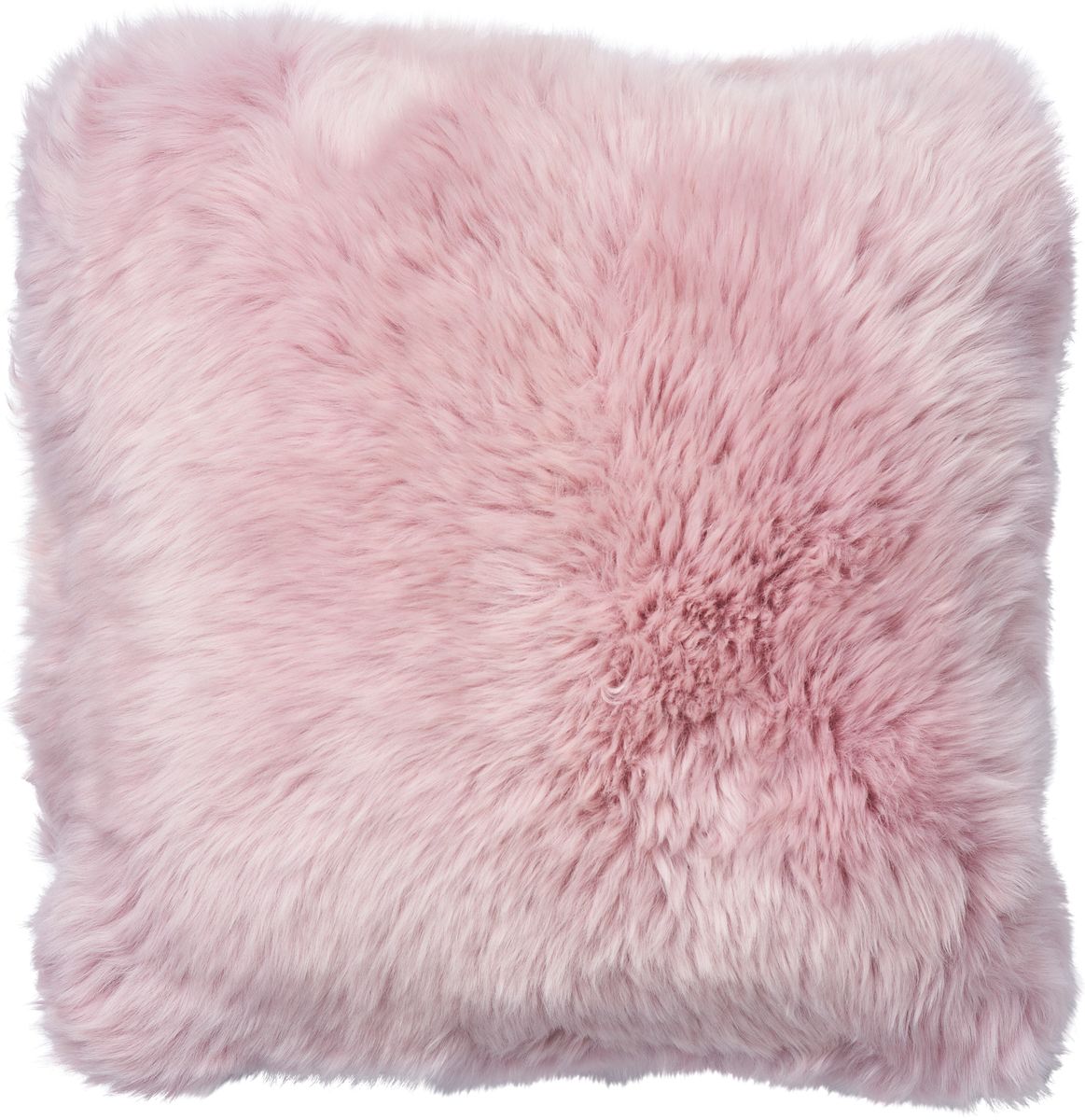 Long-Wool Sheepskin Cushion | Doublesided | New Zealand | 18x18 in Coral Silver Pink