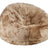 Round Sheepskin Bean Bag | Long Wool | Medium | Large Taupe