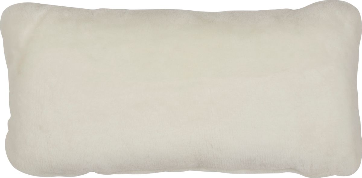Moccasin Cushion | Doublesided | 11x22 in White