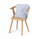 Sheepskin Cushion | Long Wool | New Zealand | 16x16 in Blue-Grey