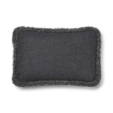 Short-Wool Sheepskin Cushion | SW trim | 34x52 cm Rock/Graphite