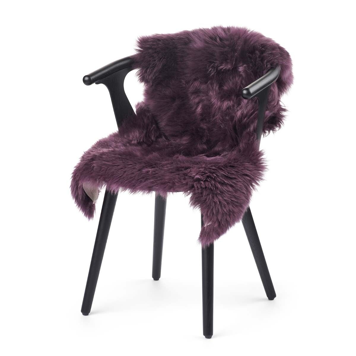 New Zealand Sheepskin | Long Wool | 39 in Aubergine
