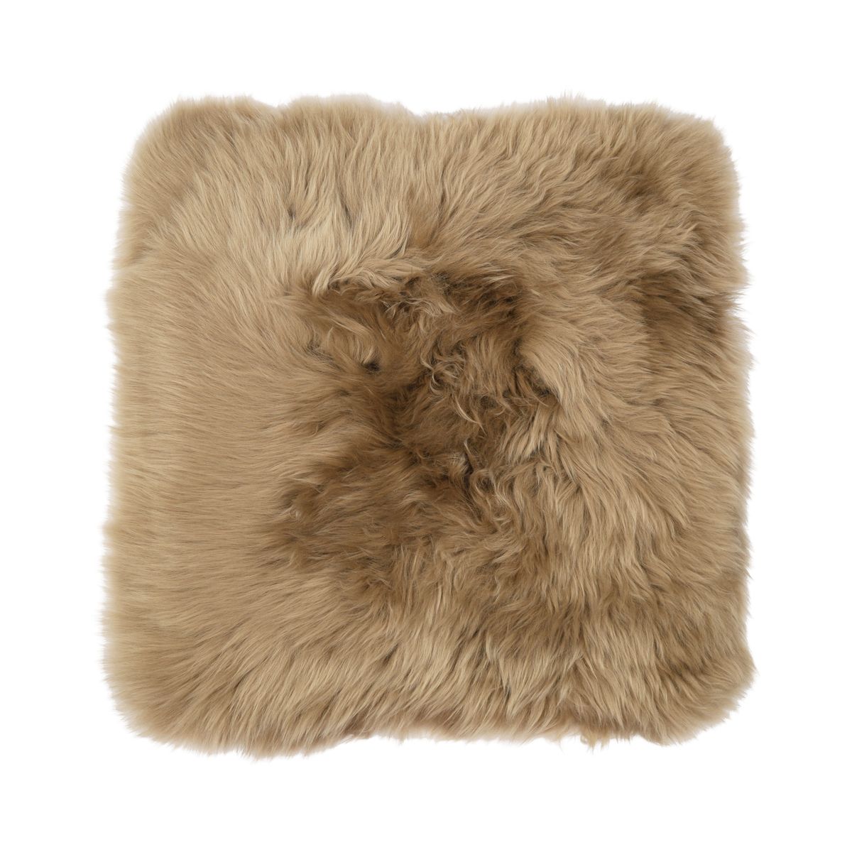Long Wool Seat Cover | New Zealand | Square Taupe