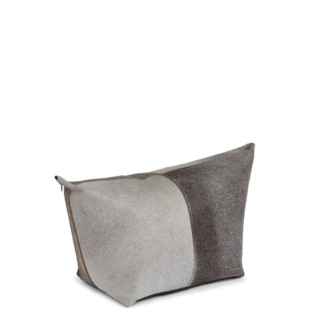 Calf Leather Pouf Small | Large Grey