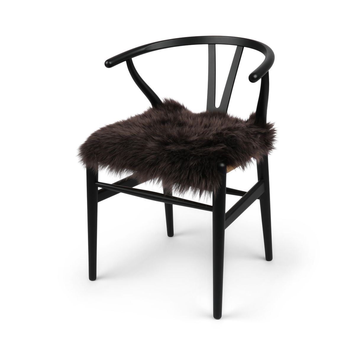 Long Wool Seat Cover | New Zealand | Square Chocolate