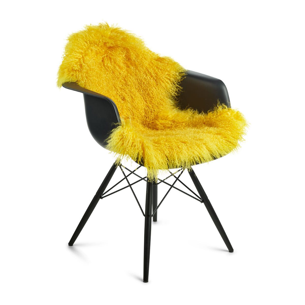 Curly Sheepskin | Tibetan | 33x20 in Lemon