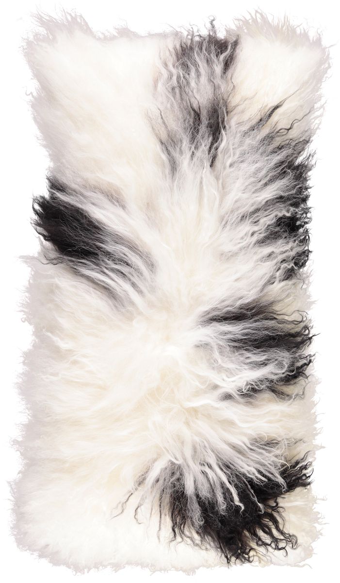 Curly Cushion | 11x22 in White/Black/Mix