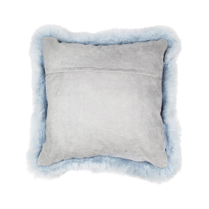 Sheepskin Cushion | Long Wool | New Zealand | Square Blue-Grey