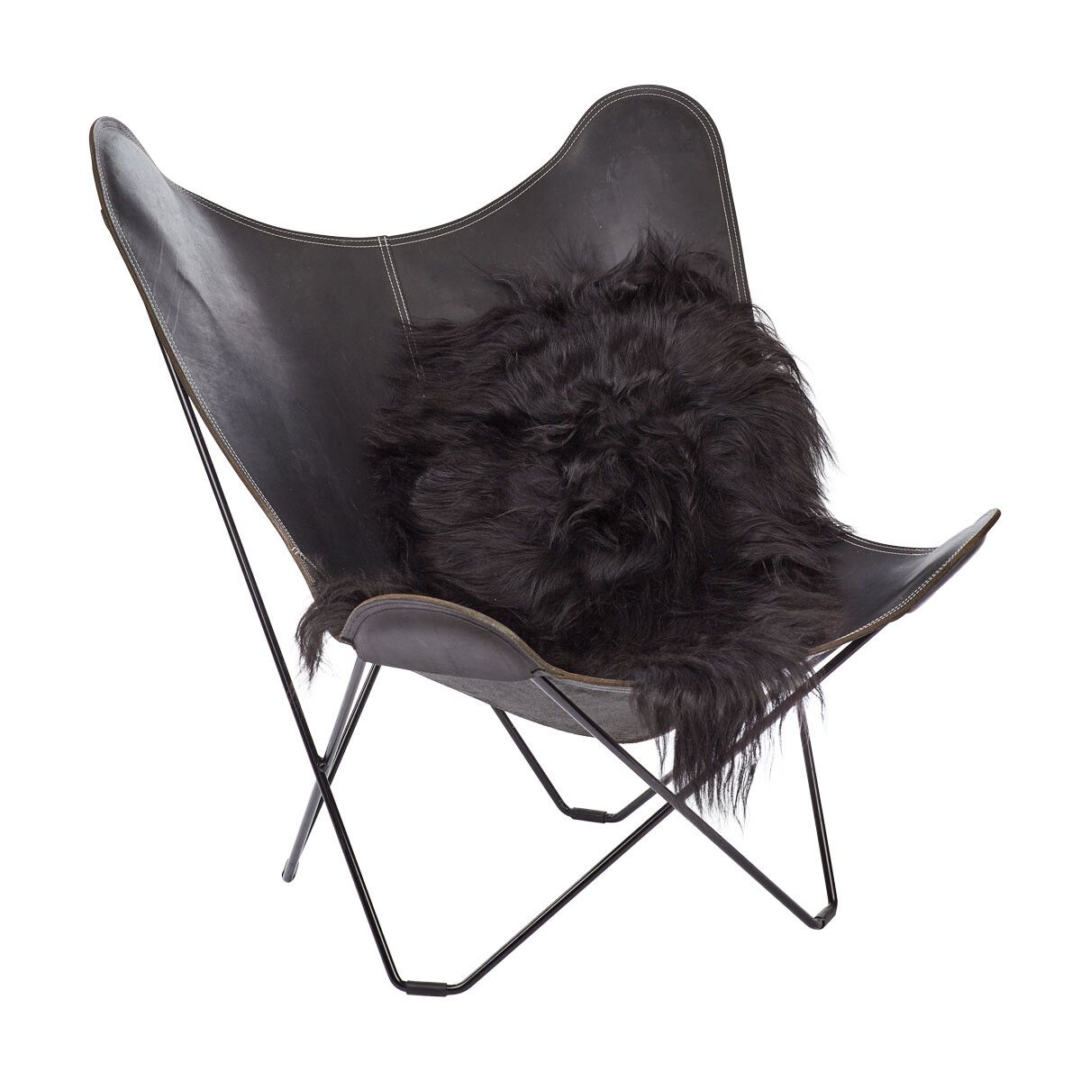 Icelandic Sheepskin | Long Wool | 47+ in Blacky