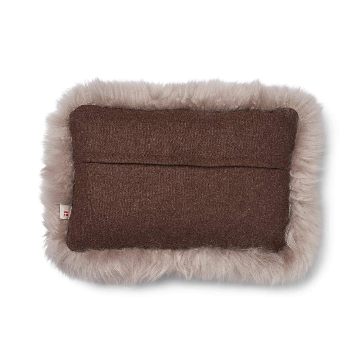 Wool Cushion | LW trim | 20x20 in | 13x20 in Brown/Dove