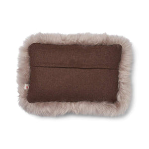 Wool Cushion | LW trim | 20x20 in | 13x20 in Brown/Dove