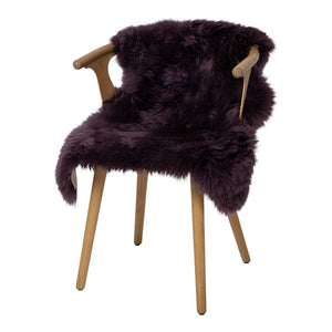 New Zealand Sheepskin | Long Wool | 100 cm Aubergine