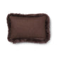 Wool Cushion | LW trim | 20x20 in | 13x20 in Brown/Chocolate